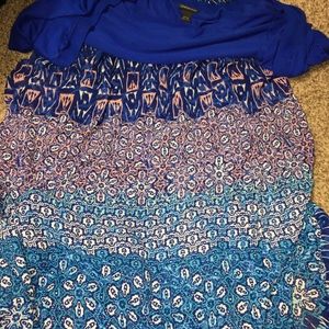 Lane Bryant strapless maxi dress with cardigan